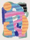 Abstract Stripe Minimal Collage 29 Art Print