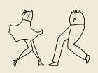 Dancing Cats 2 Art Print