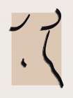 Abstract Minimal Nude Line Art 2 Art Print