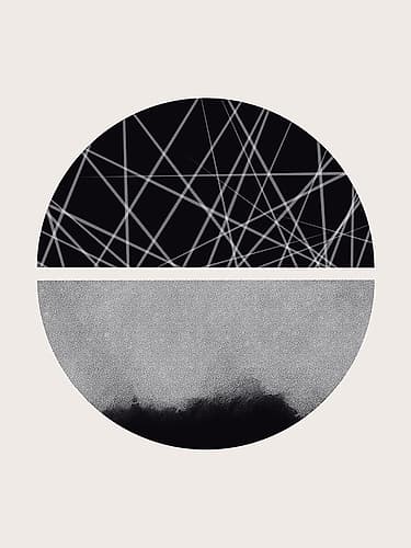 Black And White Sphere Art Print