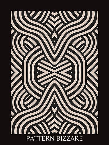 Black Pattern Bizarre 2 Art Print