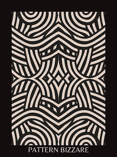Black Pattern Bizarre 4 Art Print