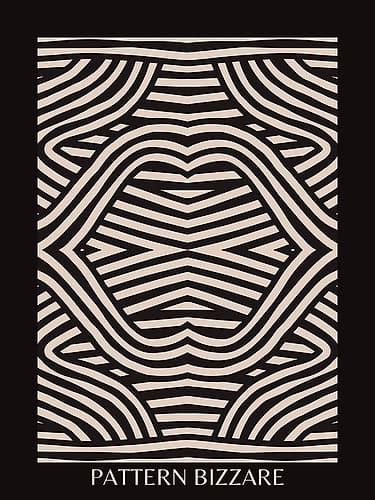 Black Pattern Bizarre Minimalist Print