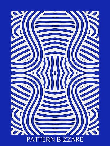 Blue Pattern Bizarre 2 Art Print