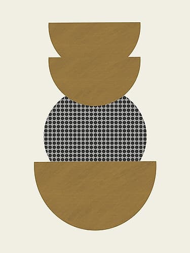 Sphere And Semi Spheres Minimalist Print