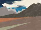 Abstract Landscape Shape Study Art Print
