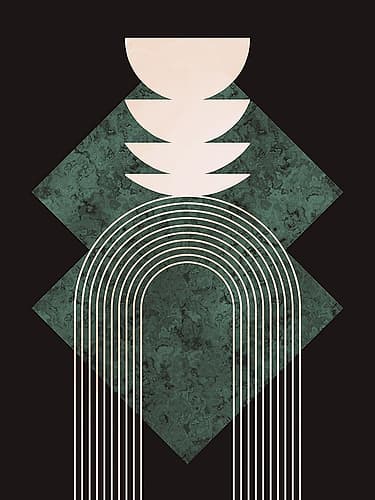 Aquamarine Gem In Black Art Print