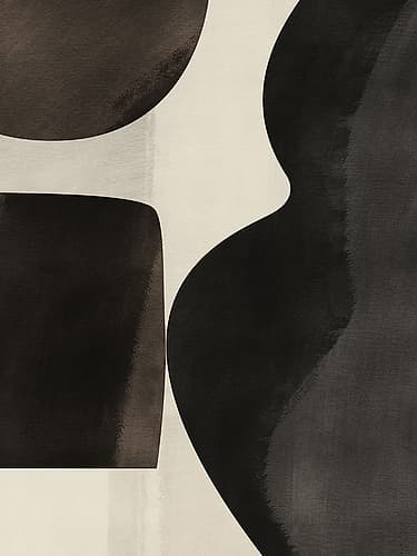 Black Abstract Collage Abstract Art Print