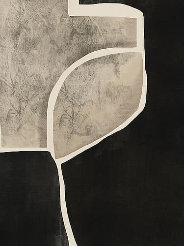 Black Abstract Mosaic Minimalist Print