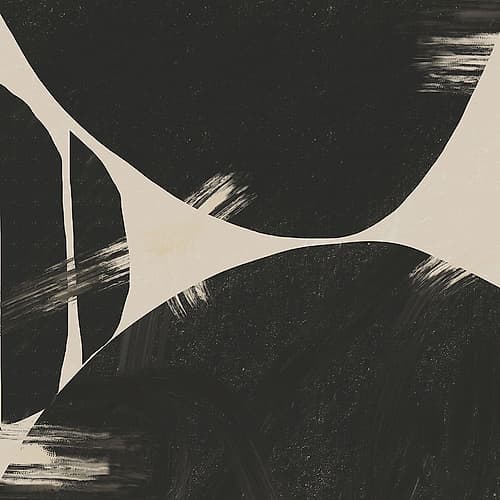 Black Abstract Study Abstract Art Print