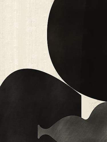 Black Abstract With Texture Minimalist Print