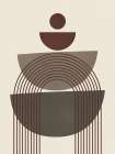 Brown Geometrical Shape Study Art Print