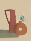 Earth Clay Vase Composition Minimalist Print