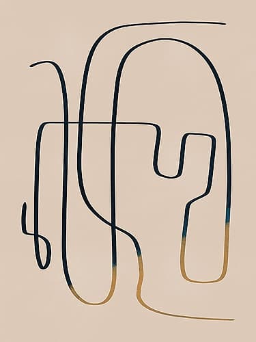 Line Art Abstract Study Abstract Art Print