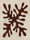 Minimal Black Coral Study Art Print