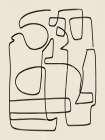Warm Abstract Line Art Study Art Print