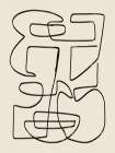 Warm Abstract Line Art Black & White Print