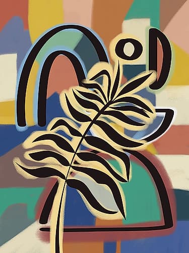 Colorful Tropical Vibe Minimalist Print