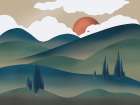 Cloudy Hill Art Print