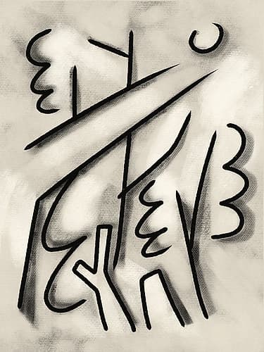 Country Highway Abstract Art Print