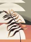 Glowing Palm Leaf Art Print