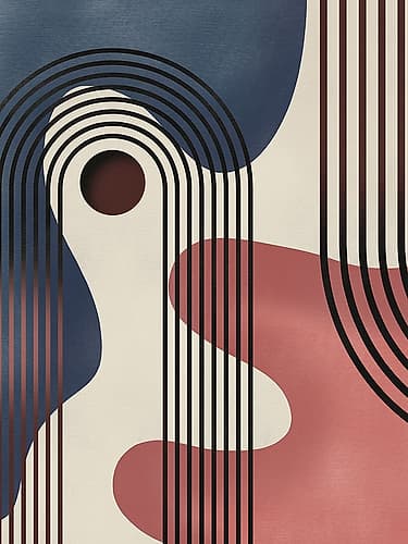 Mid Century Abstract Painting Minimalist Print