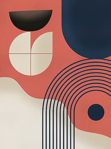 Mid Century Painting Minimalist Print
