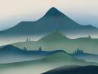 Mystical Blue Peak Art Print