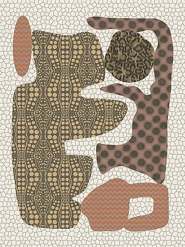 Patterned Organic Shape Study Art Print