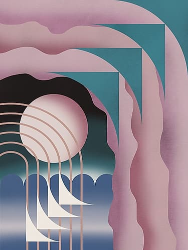 Pink Night Sky Art Print