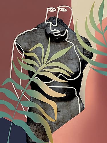 Tropical and Sculpture Minimalist Print
