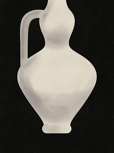 Vintage White Vase Minimalist Print