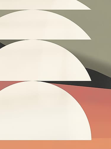 Wide Geometric Minimalist Print