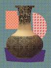Yellow Vase And Purple Mat Art Print