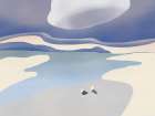 Cotton Cloud Lagoon Art Print