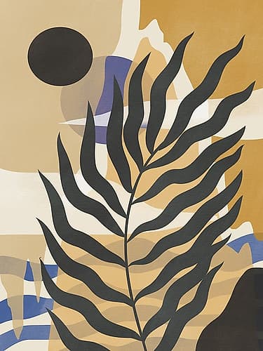 Dark Orb Tropical Minimalist Print