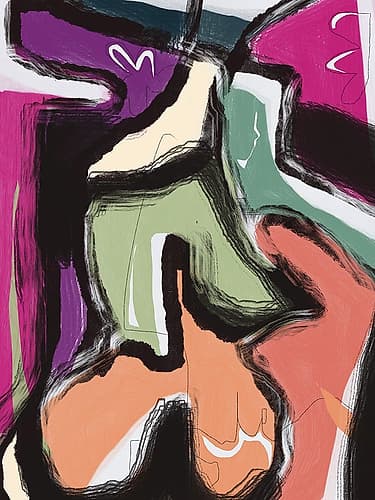 Figure And Color Abstract Art Print