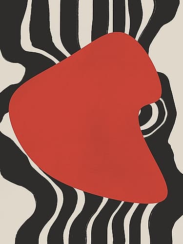 Liquid Red Minimalist Print