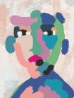 Painted Portrait Expression Art Print