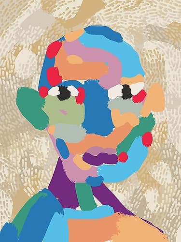 Painted Portrait Figurative Print