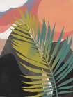Palm Leaf and Black Hill Art Print