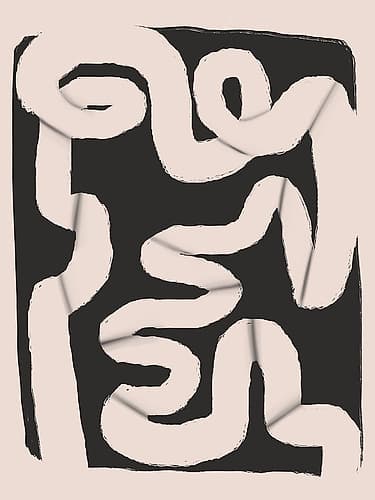 The Paper Strip Abstract Art Print