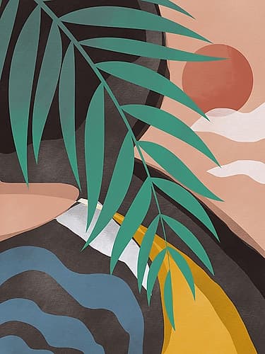 Tropical Sun Abstract Art Print