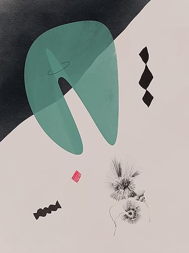 Floating Elements Abstract Art Print