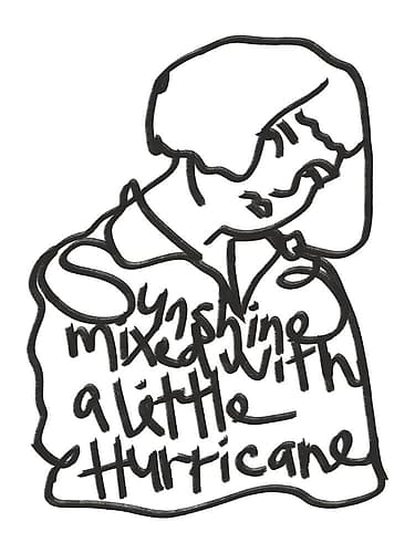 Sunshine Mixed With a Little Hurricane Minimalist Print