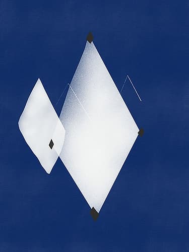 Asymmetrical Diamonds Abstract Art Print