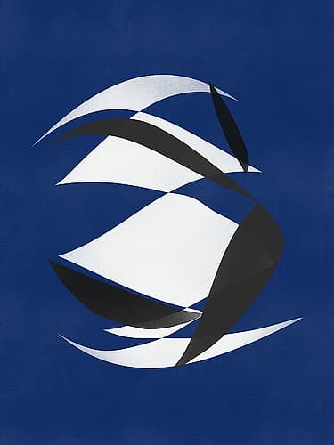 Asymmetrical Shapes Abstract Art Print