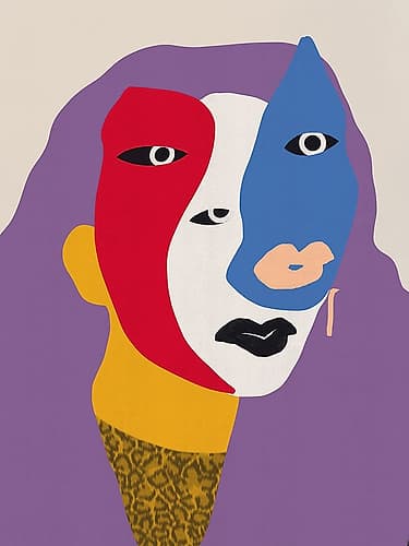 Painted Skin Portrait Fashion Print