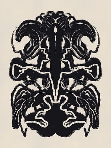 Plant Inkblot Art Print
