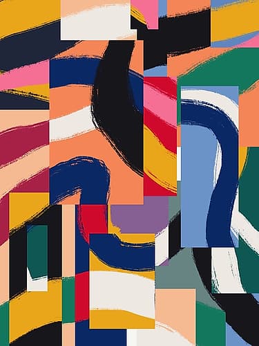 Ribbons Dancing Over Mirrors Art Print